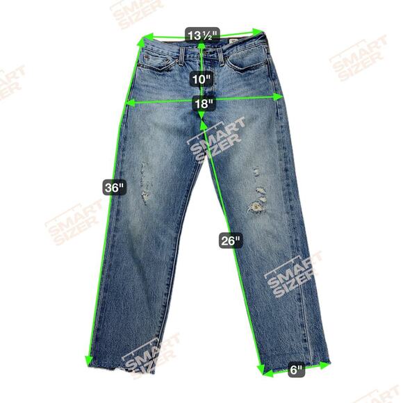 Levi's White Oak Cone Denim Selvedge Women's Button Fly Raw Hem Jeans Size 27 - Picture 3 of 13